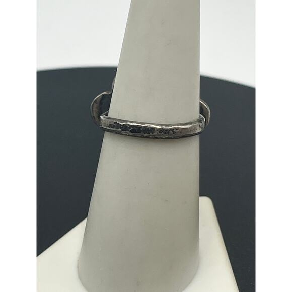 Old Pawn Native American Navajo Sleeping Beauty Turquoise Sterling Ring sz 7.25 - Picture 4 of 8